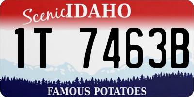 ID license plate 1T7463B