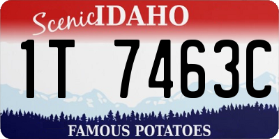 ID license plate 1T7463C