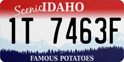 ID license plate 1T7463F