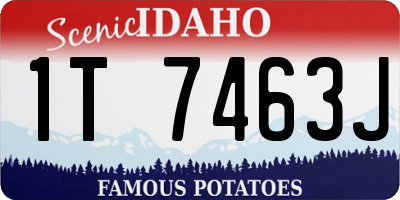 ID license plate 1T7463J