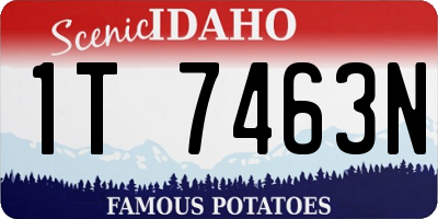 ID license plate 1T7463N