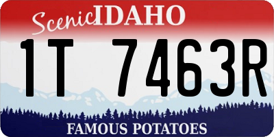 ID license plate 1T7463R