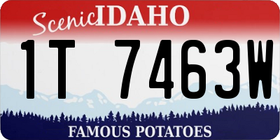 ID license plate 1T7463W