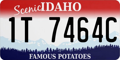 ID license plate 1T7464C
