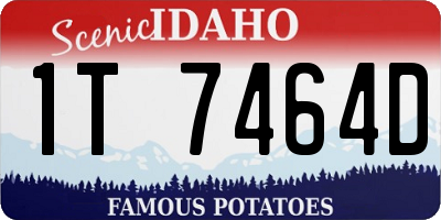 ID license plate 1T7464D