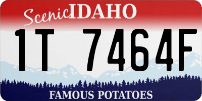 ID license plate 1T7464F