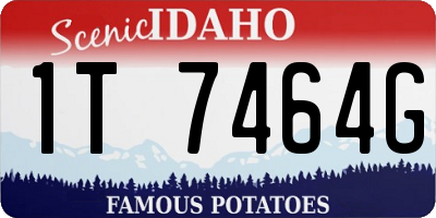 ID license plate 1T7464G