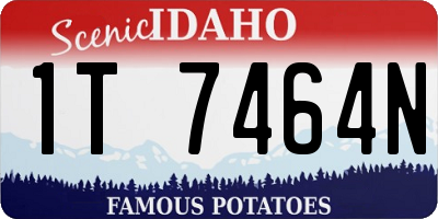 ID license plate 1T7464N