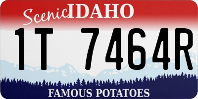 ID license plate 1T7464R