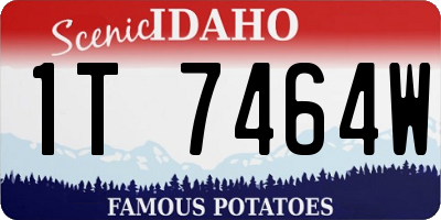 ID license plate 1T7464W