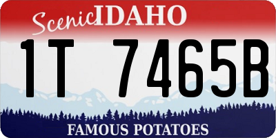 ID license plate 1T7465B