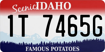 ID license plate 1T7465G