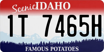 ID license plate 1T7465H