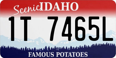 ID license plate 1T7465L