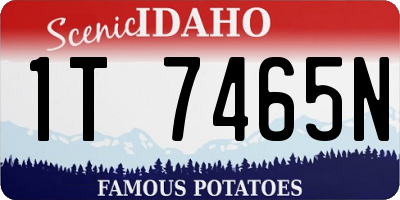 ID license plate 1T7465N