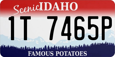ID license plate 1T7465P