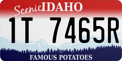 ID license plate 1T7465R