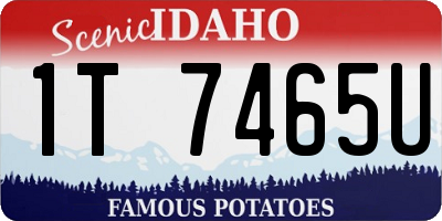 ID license plate 1T7465U