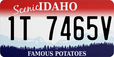 ID license plate 1T7465V