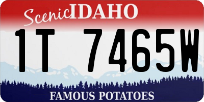 ID license plate 1T7465W