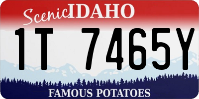 ID license plate 1T7465Y
