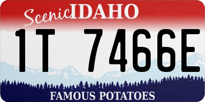 ID license plate 1T7466E