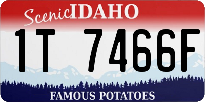 ID license plate 1T7466F