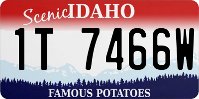 ID license plate 1T7466W