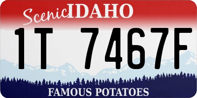 ID license plate 1T7467F