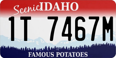 ID license plate 1T7467M