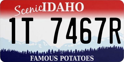 ID license plate 1T7467R
