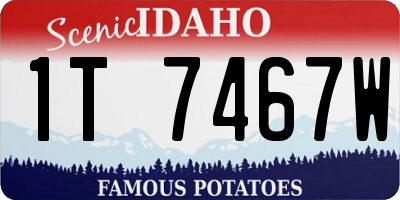 ID license plate 1T7467W