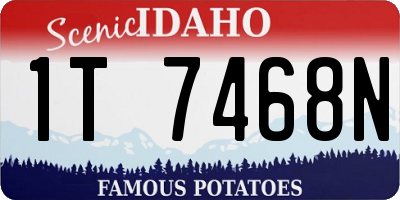 ID license plate 1T7468N