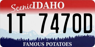 ID license plate 1T7470D
