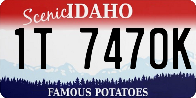 ID license plate 1T7470K