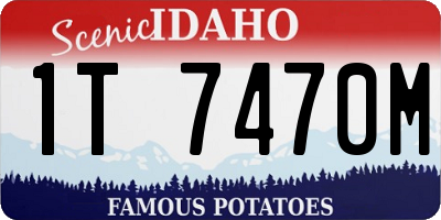 ID license plate 1T7470M