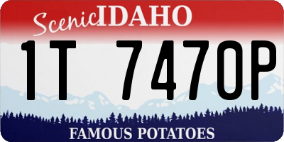 ID license plate 1T7470P