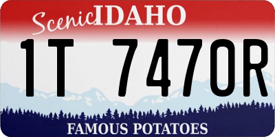 ID license plate 1T7470R