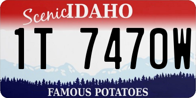 ID license plate 1T7470W