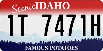 ID license plate 1T7471H