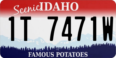 ID license plate 1T7471W
