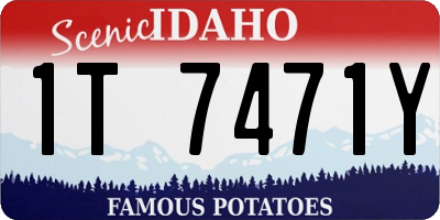 ID license plate 1T7471Y