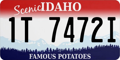 ID license plate 1T7472I