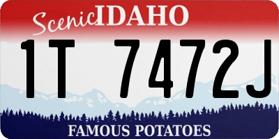 ID license plate 1T7472J
