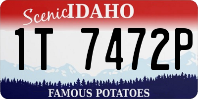 ID license plate 1T7472P