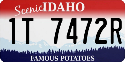 ID license plate 1T7472R