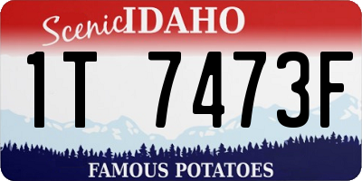 ID license plate 1T7473F