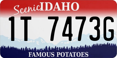 ID license plate 1T7473G