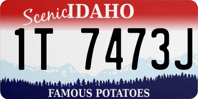 ID license plate 1T7473J