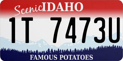 ID license plate 1T7473U